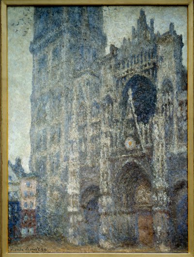 Portalen til katedralen de Rouen; gråvejr. Maleri af Claude Monet (1840-1926) af Claude Monet
