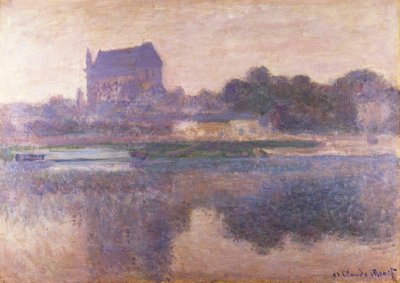 Vernon Kirke i Fog, 1893 af Claude Monet