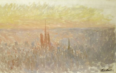 Udsigt over Rouen af Claude Monet