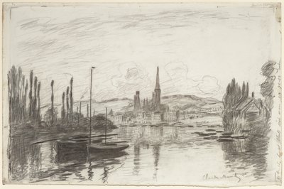 Udsigt over Rouen af Claude Monet