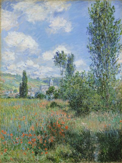 Udsigt over Vetheuil af Claude Monet