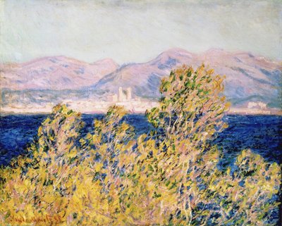 Udsigt over Cap d"Antibes med mistralblæsningen, 1888 af Claude Monet
