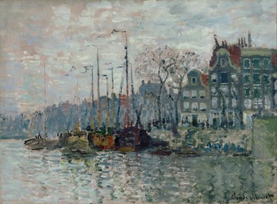 Udsigt over Prins Hendrikkade og Kromme Waal i Amsterdam af Claude Monet