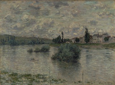 Udsigt over Seinen, Lavacourt, 1880 af Claude Monet