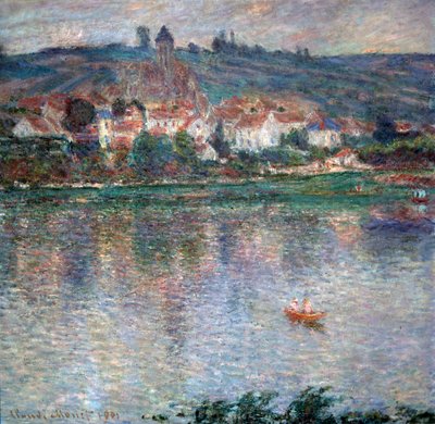 Landsbyen Vétheuil, 1901 af Claude Monet
