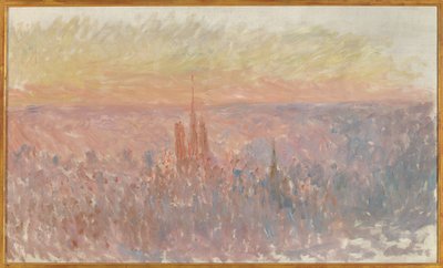 Generel udsigt over byen Rouen af Claude Monet