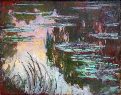 Vandliljer, solnedgang af Claude Monet