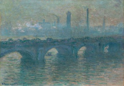 Waterloo Bridge, gråt vejr af Claude Monet