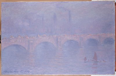 Waterloo Bridge, diset solskin af Claude Monet