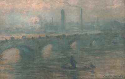 Waterloo Bridge, tåget morgen af Claude Monet