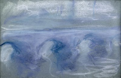 Waterloo Bridge, ca. 1900 (pastel på papir) af Claude Monet