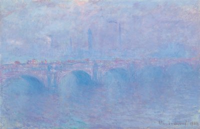 Waterloo-broen, brouillets effekt af Claude Monet
