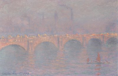 Waterloo Bridge, tilsløret sol af Claude Monet