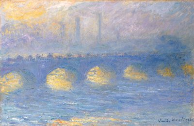 Waterloo Bridge, overskyet, 1904 af Claude Monet