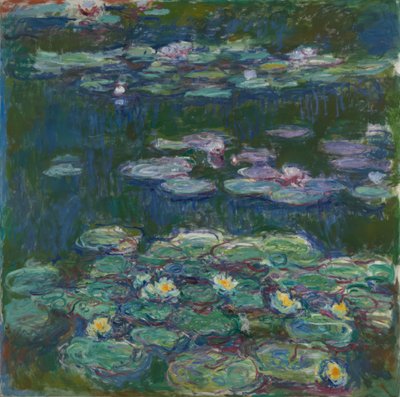 Hvide og gule vandliljer af Claude Monet
