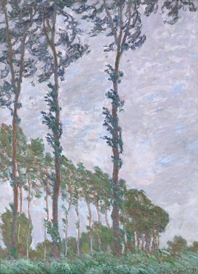 Vindeffekt, serie af poppelerne, 1891 af Claude Monet