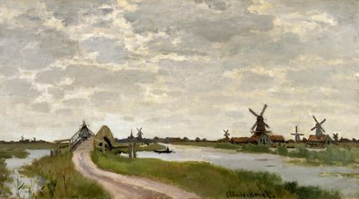 Vindmøller nær Zaandam af Claude Monet