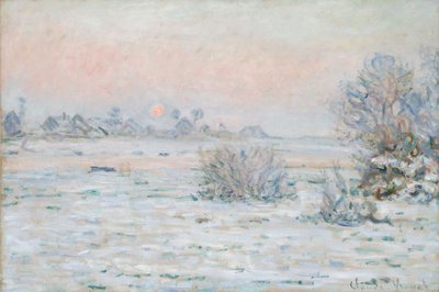 Vintersol ved Lavacourt af Claude Monet