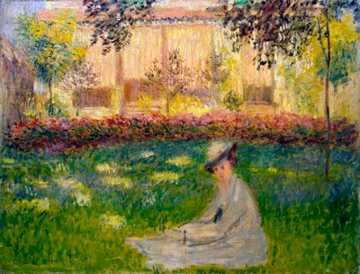 Kvinde i en have, 1876. af Claude Monet