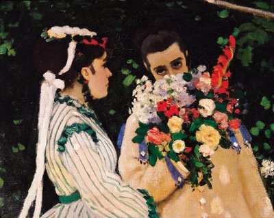 Kvinder i haven, detalje, ca. 1866 (olie på lærred) af Claude Monet
