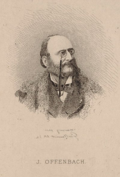 Portræt af Jacques Offenbach 1819-1880, 1870. af Claude Nicolas Eugène Guillaumot