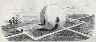 Projekt af et gårdvagthus af Claude Nicolas Ledoux (1736-1806). af Claude Nicolas Ledoux