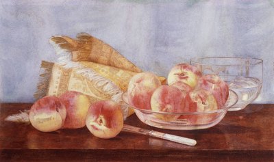 Stilleben med ferskner af Claude Raguet Hirst