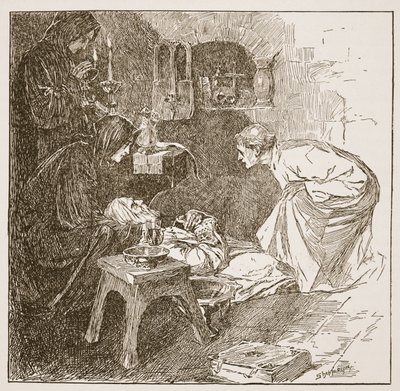 Death of Bede, illustration fra 