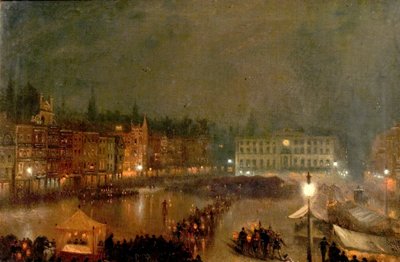 Torchlight Tattoo of Robin Hood Rifles, Nottingham Market Place, 1896 af Claude T. Stanfield Moore