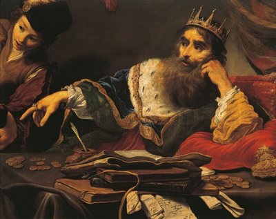 Claude Vignon (1593-1670) Claude Vignon (1593-1670), öljy kankaalle Kroesus vastaanottamassa kunnianosoituksen Lydianilta af Claude Vignon