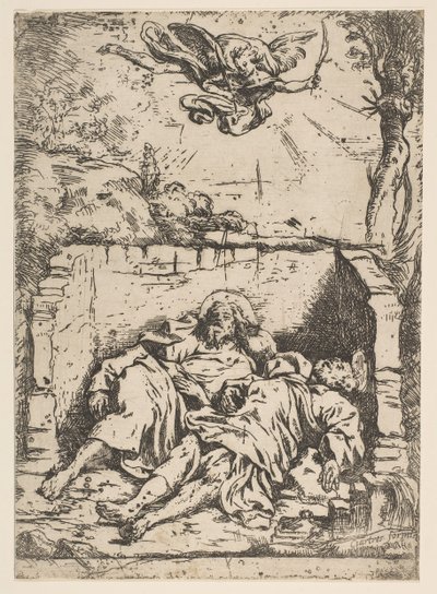 Sankt Peters og Sankt Pauls død Sankt Peter og Sankt Paulus i graven, 1600-tallet. af Claude Vignon