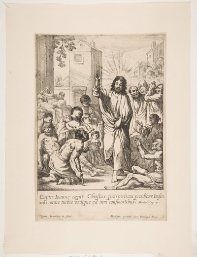 Helbredelse af svagelige Jesus Kristus helbreder mange syge mennesker i Galilæa. af Claude Vignon
