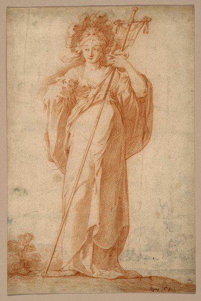 The Cuman Sibyl, ca. 1630 af Claude Vignon