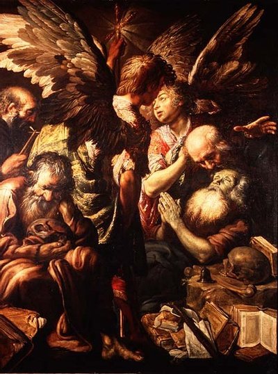 The Death of St. Anthony (olie på lærred) af Claude Vignon