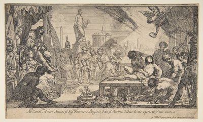 The Martyrium of St. Lawrence, ca. 1627. af Claude Vignon
