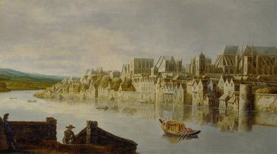 Themsen ved Westminsters trappe af Claude de Jongh