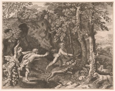 Ulvejagten, planche 5 fra Pastorales af Claudine Bouzonnet Stella