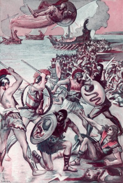 Illustration til Iliaden af Homer af Clement Goutier