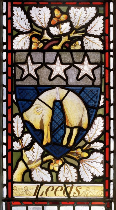 Leeds Heraldry, 1867-71 (farvet glas) af Clement James Heaton