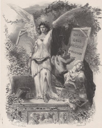 Samtidskunstnere, ca. 1847. af Célestin Nanteuil