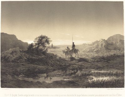 D. Quixote sagde: sancho ven, natten nærmer sig os... af Célestin Nanteuil