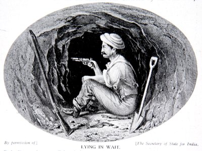 Liggende på lur, illustration fra 