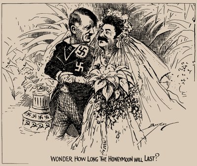 Gad vide, hvor længe bryllupsrejsen vil vare The Washington Star, 1939. af Clifford K. Berryman