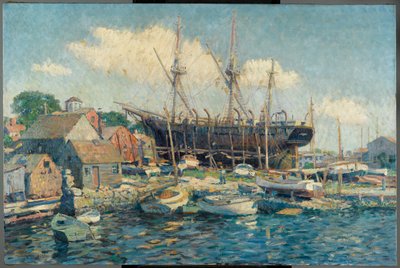 Et hvalskib på Marine Railway ved Fairhaven af Clifford Warren Ashley