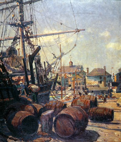 Udrustning af hvalfangeren (olie på lærred) af Clifford Warren Ashley