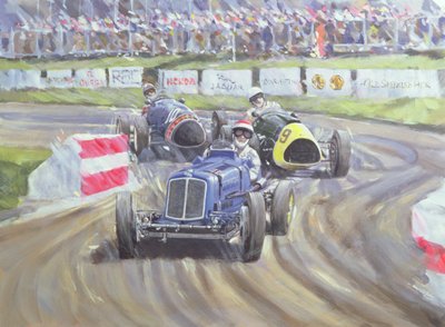 Det første løb ved Goodwood Revival, 1998 af Clive Metcalfe