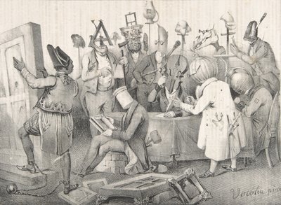 Berømt maleri jury. Salon af 1841, 20. marts 1841. af Clément Pruche