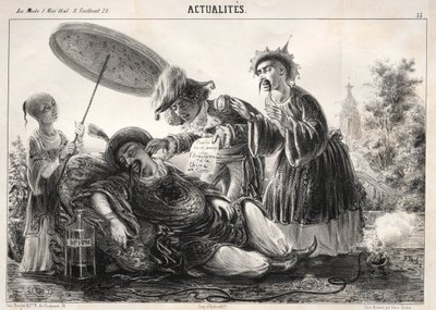 Nyheder: -- Sig det! Så sig! himmelske kejser...., 1841. af Clémente Pruche