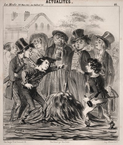Nyheder: Ha hej Felix! så kom hurtigt!, 1841. af Clémente Pruche
