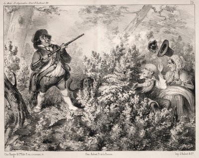 Nyheder: Åbningen af ​​Jagten, 1840. af Clémente Pruche